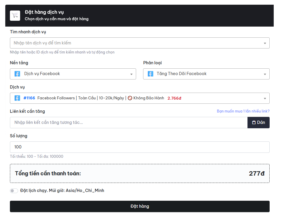 SMM Panel Dashboard